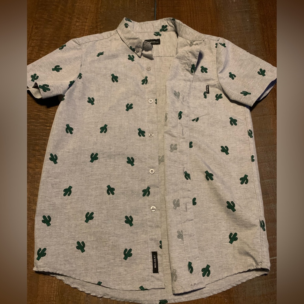 Molokai Surf Co. Boys Youth Cactus Shirt Large